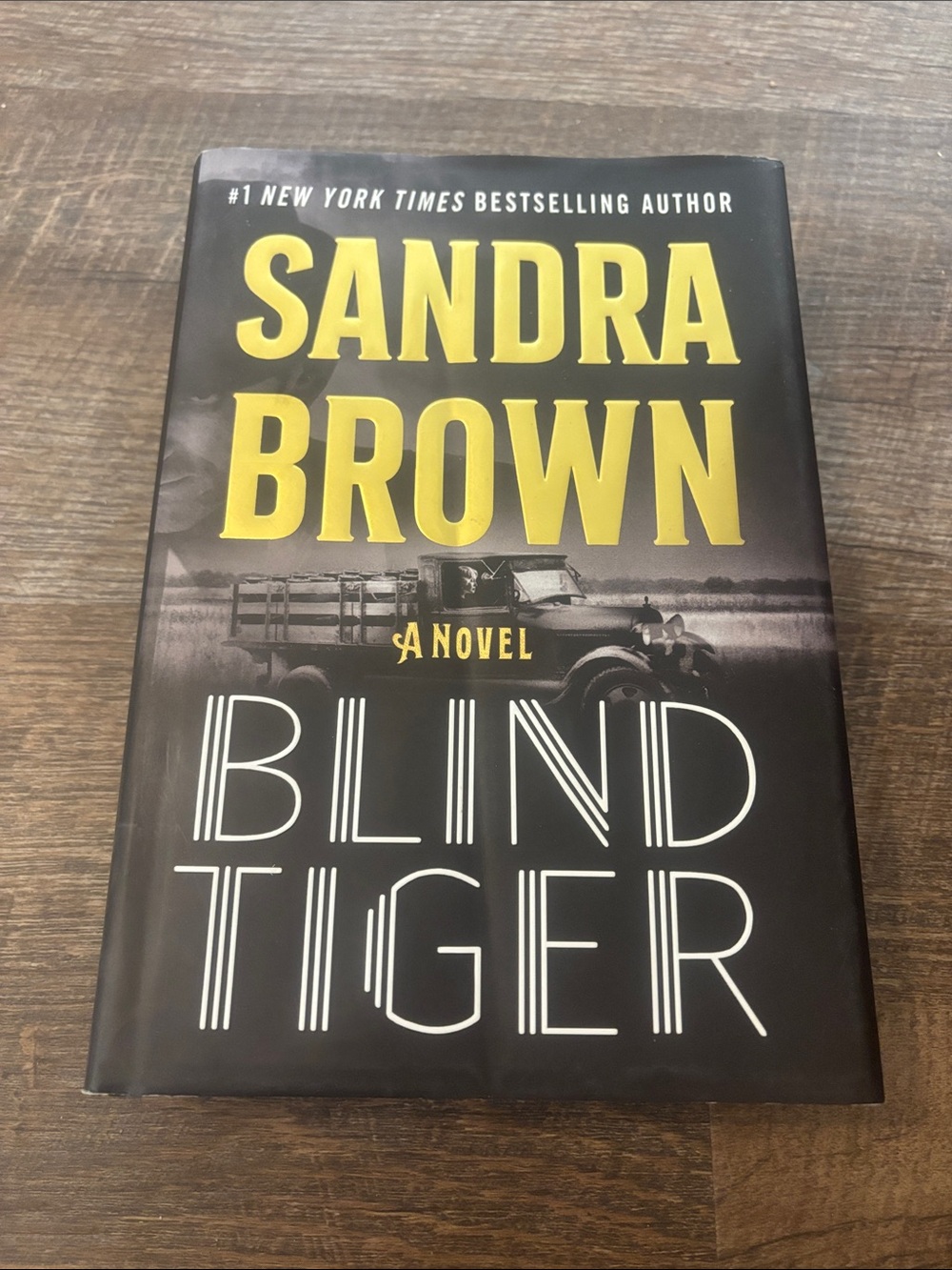 Blind Tiger by Sandra Brown - Black and Yellow Hardcover Novel